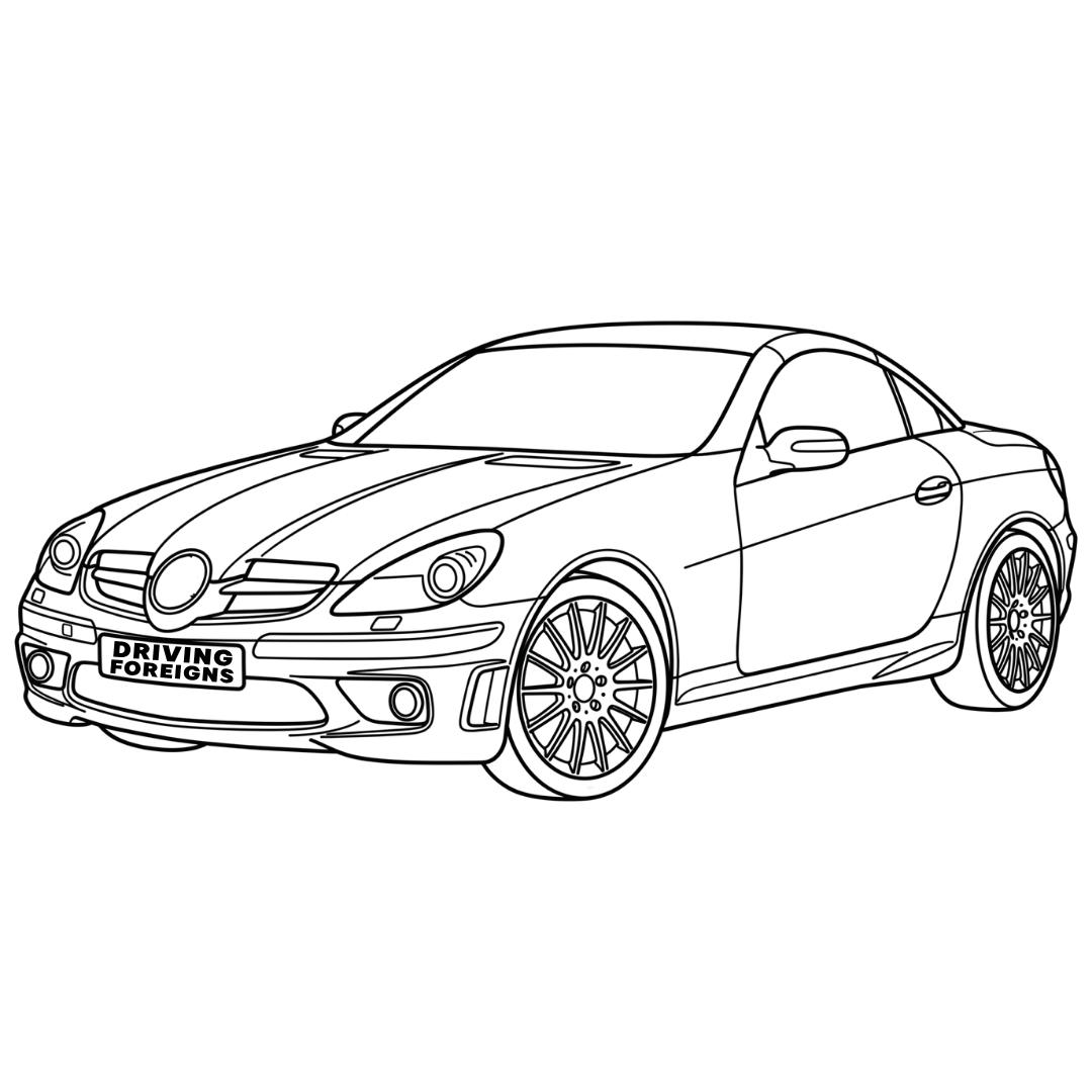 Driving Foreigns vehicle illustration